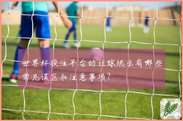 世界杯投注平台的让球玩法有哪些常见误区和注意事项？
